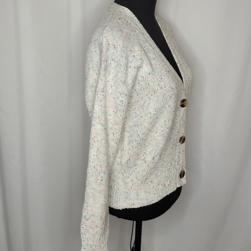 Lulu's Three Button Multi Colored Marled Knit Car… - image 3